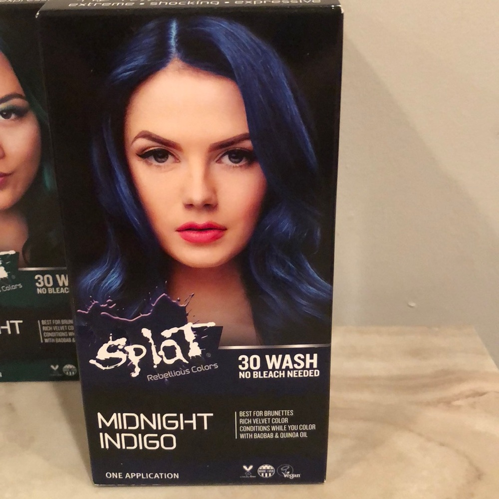 splat midnight indigo hair dye